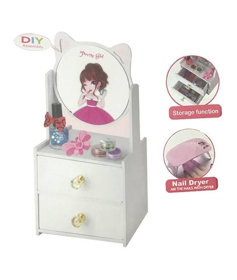 iShopping - Planet X 21 Pieces DIY Wooden Dressing Table Set For Kid's (PX-11073)