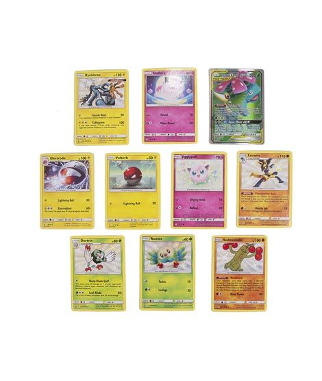 Planet X 10 Piece Pokemon Foil Cards Pack Anime Cartoon (PX-11718)