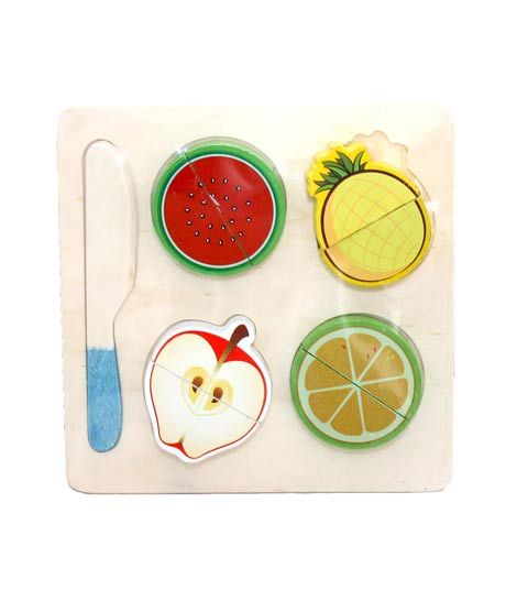 iShopping - Planet X Wooden Puzzle Fruit Cutting Apple Set 5-pcs (AG-9045)