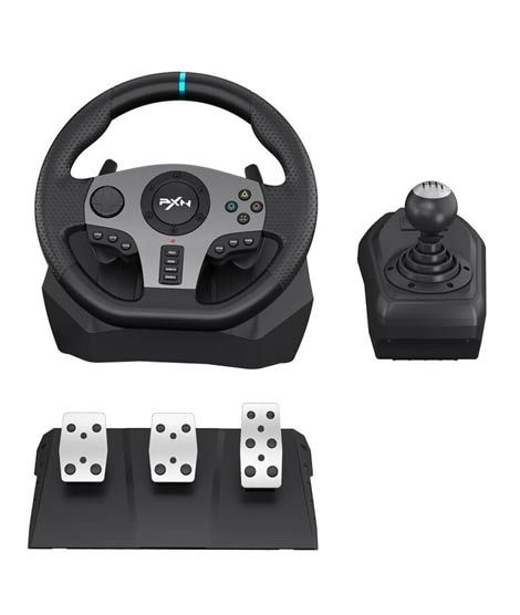 iShopping - PXN-V9 900 Car Racing Game Steering Vibration Wheel With Pedal