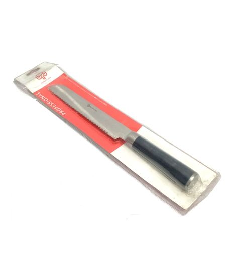 Quickshopping Stainless Steel Bread Knife Black