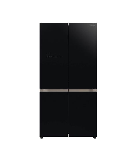 Hitachi 4 Door French Bottom Freezer Refrigerator 20 Cu Ft Glass Black (R-WB640VF)