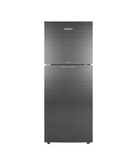 Orient Flare 410 Freezer-On-Top Glass Door Refrigerator 14 Cu Ft Radiant Grey