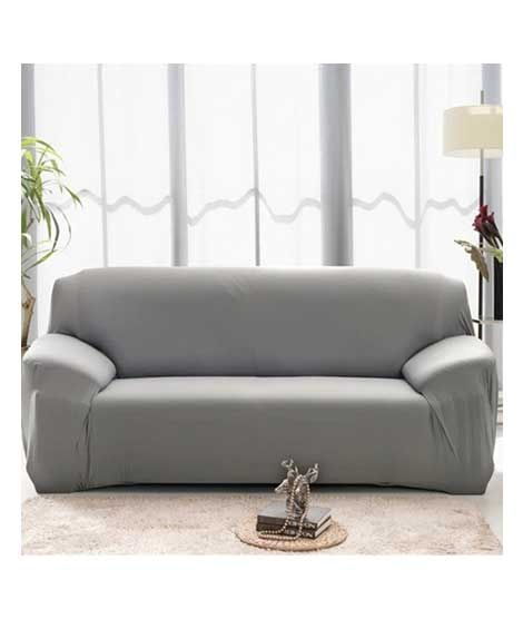 Rainbow Linen Jersey Sofa Cover 2 Seater Light Gray