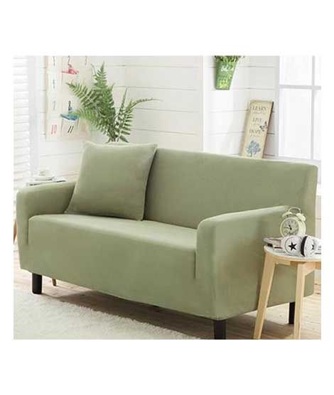 Rainbow Linen Jersey Sofa Cover 2 Seater Light Green