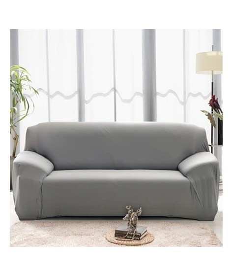 Rainbow Linen Jersey Sofa Cover 5 Seater Light Grey