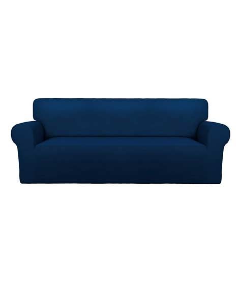 Rainbow Linen Jersey Sofa Cover 5 Seater Navy Blue