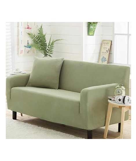 Rainbow Linen Jersey Sofa Cover 6 Seater Light Green