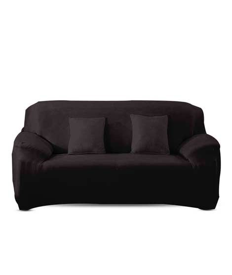 iShopping - Rainbow Linen Sofa Cover Black (7 Seater)