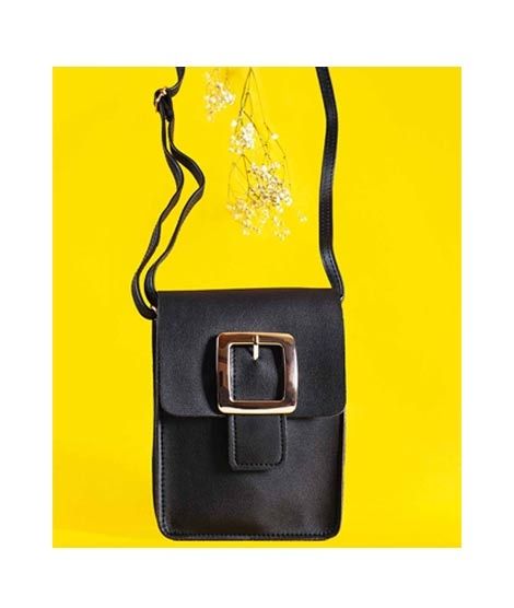 Rangoon Buckle Flip Bag For Women Black