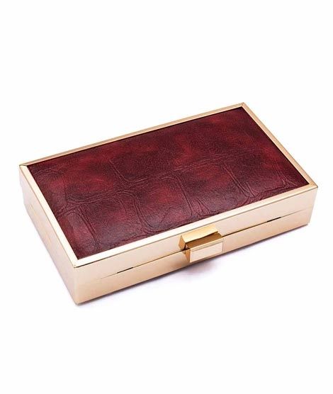 iShopping - Rangoon Minaudiere Clutch Bag For Women Mehroon