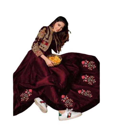 Azhari Traders Embroidery Maxi With Separate Koti 2Pcs