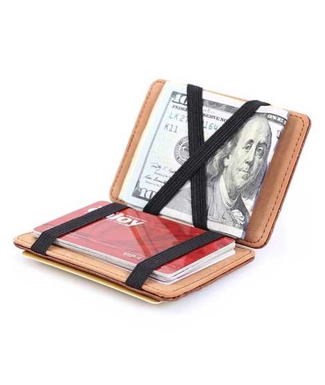 iShopping - Remax Ultra thin Magic Wallet For Men Brown