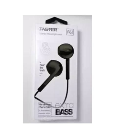 Faster Universal Stero Earphone Black (F6I)