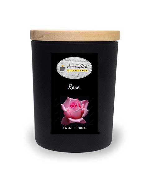 iShopping - Aromaflick Rose Soy Glass Candle - Black