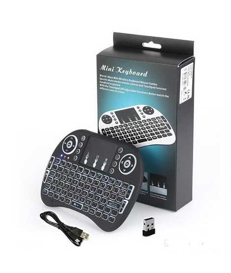 Mini Touchpad Wireless Backlit Keyboard Mouse For Android Box or tv