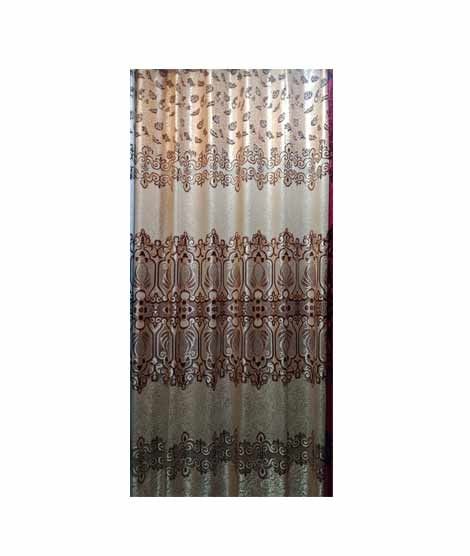 Sajid Zaib Printed Curtain Brown