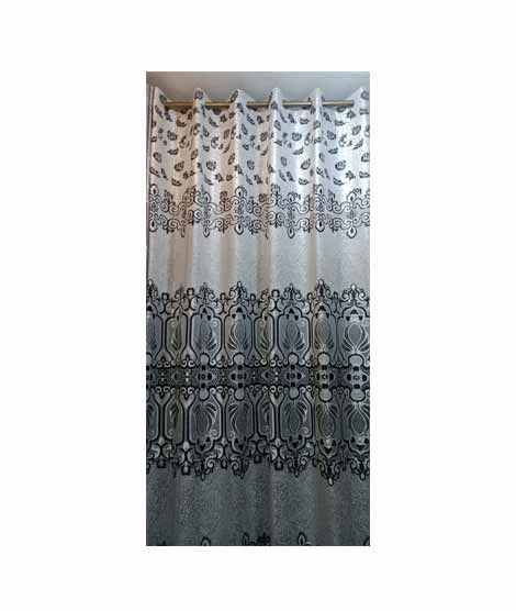 Sajid Zaib Printed Curtain Grey