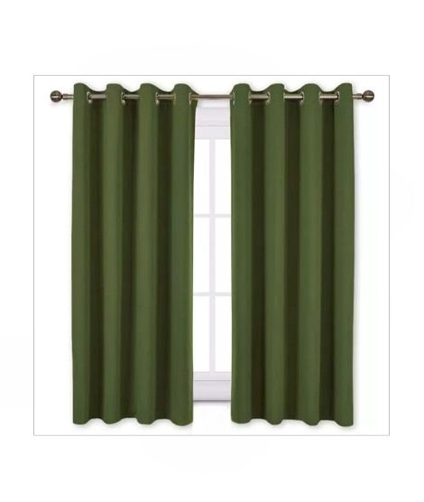 Sajid Zaib Velvet Jacquard Curtains 2 Pcs Olive