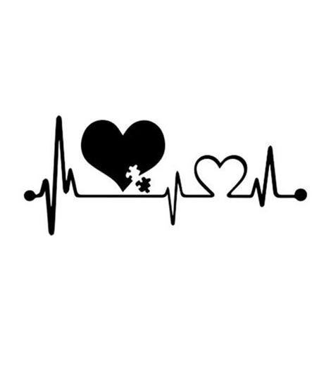 Ferozi Traders Heartbeat Lifeline Car Sticker Black