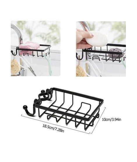 iShopping - G-Mart 1 Layers Sink Washing Metal Caddy Rack - Black