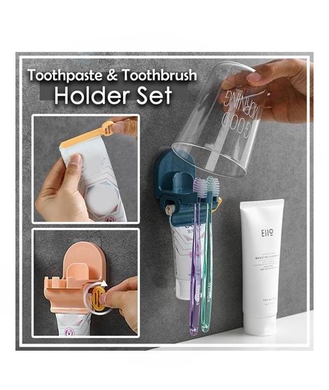 iShopping - Smart Accessories 2 in 1 ToothBrush and Paste Holder