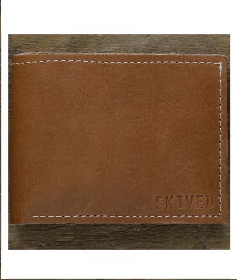 iShopping - Snug Sharp Edge Tanned Leather Wallet For Men Canary