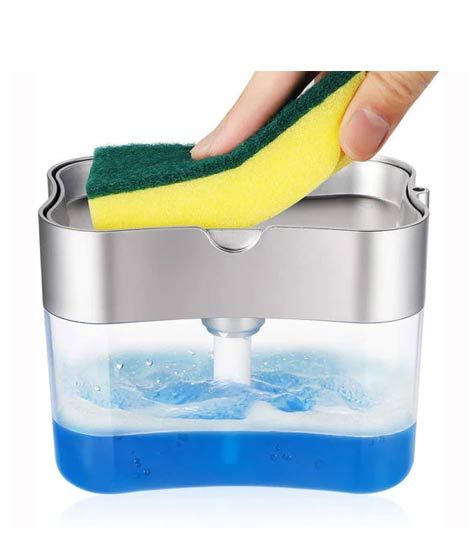 RG Shop Soap Pump Dispenser and Sponge 2 in 1