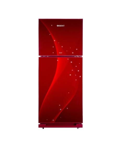 Orient Ruby 260 Freezer-On-Top Glass Door Refrigerator 9 Cu Ft