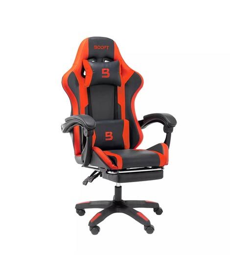 iShopping - Boost Surge Gaming Chair With Footrest - Black & Red