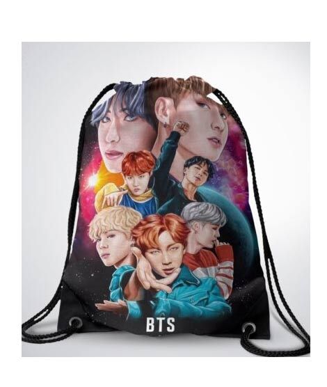 Traverse BTS Digital Printed Drawstring Bag (1615552051628)