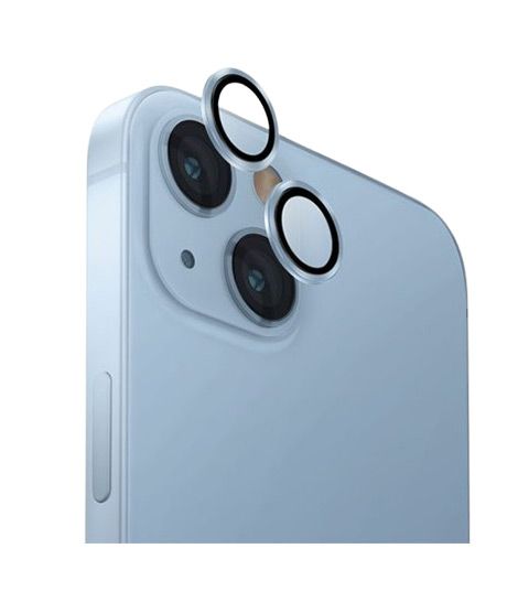 iShopping - Uniq Optix Aluminium Camera Lens Protector For iPhone 15/15 Plus - Mist Blue