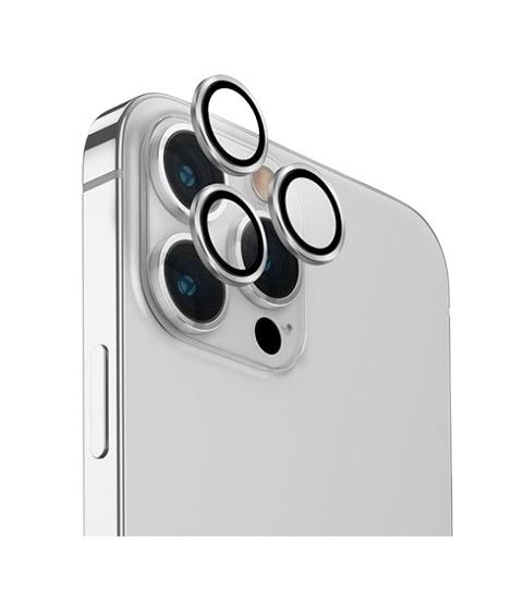 iShopping - Uniq Optix Aluminium Camera Lens Protector For iPhone 15 Pro Max Silver