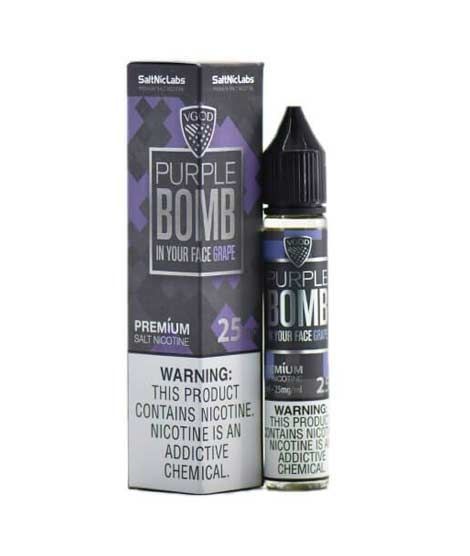 VGOD Purple Bomb In Your Face Grape SaltNic Pod Flavour 25mg