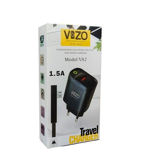 Vizo 1.5A Micro USB Fast Charger Black (VA2)