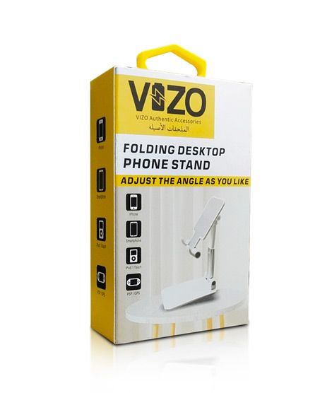 iShopping - Vizo Portable Folding Mobile Stand - White