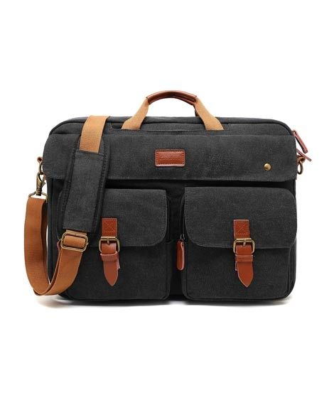 iShopping - CoolBell 17.3" Backpack & Messenger Laptop Bag Black (CB-5606) - Canvas Material