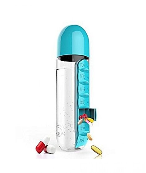 Smart Accessories 2 in 1 Water Bottle And Pill Organizer 