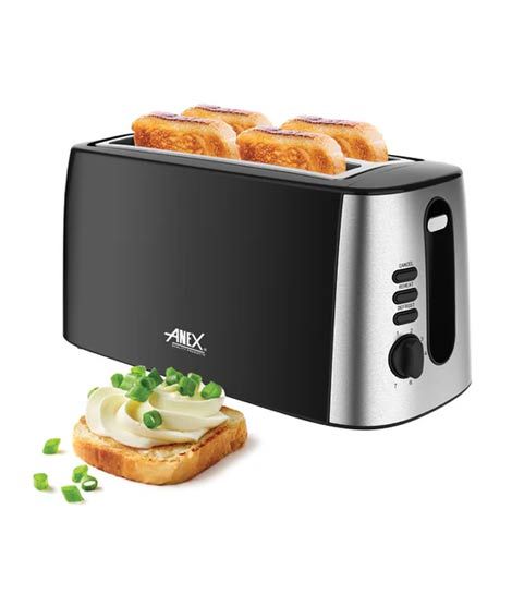 iShopping - Anex 4 Slice Toaster Black (AG-3007)