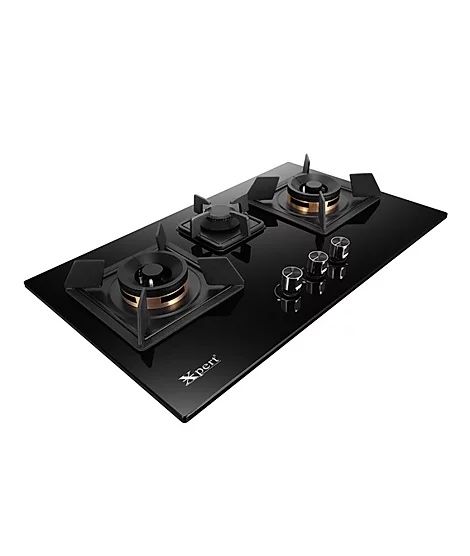 Xpert Full Brass Glass Gas Hob (XGT-3-617)