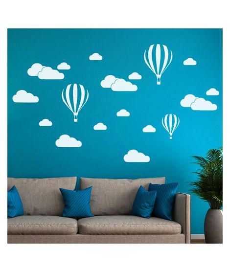 iShopping - Zain Sticker Wall White Clouds Air Balloons Sticker