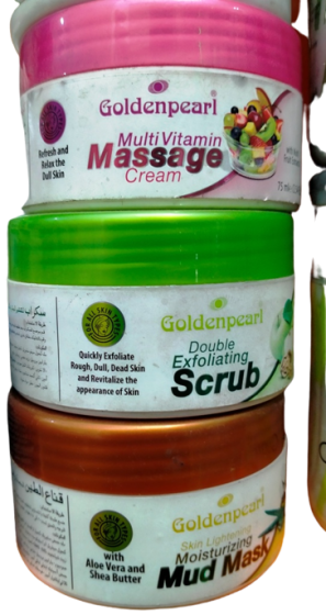 M.A Stores Golden Pearl Massage Scrub and Mask (Pack of 3)