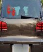 Wish Hub Bloody Hand Reflective Car Bumper Body Sticker