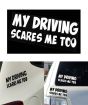 iShopping - Wish Hub Driving Scares Me Too Car Rear Window Body Sticker White