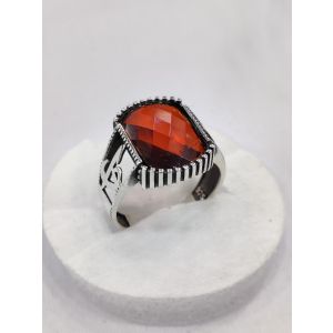 Gilgit Bazaar Zircon Stone Silver Ring (31)