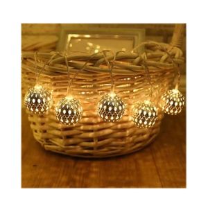 Naqshband Iron Ball Fairy Battery String Lights 10 LEDs 1.5m