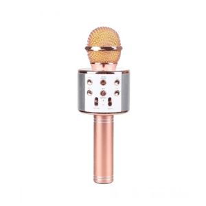 ApkaStore Wireless Bluetooth Karaoke Microphone Mic Speaker Gold