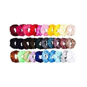 AR Scrunchies Velvet Scrunchies For Women Pack of 30