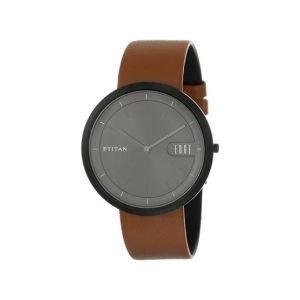 Titan Edge Zen Analog Men's Leather Watch - Brown (1779NL01)