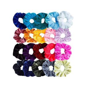 AR Scrunchies Velvet Scrunchies For Women Pack of 15